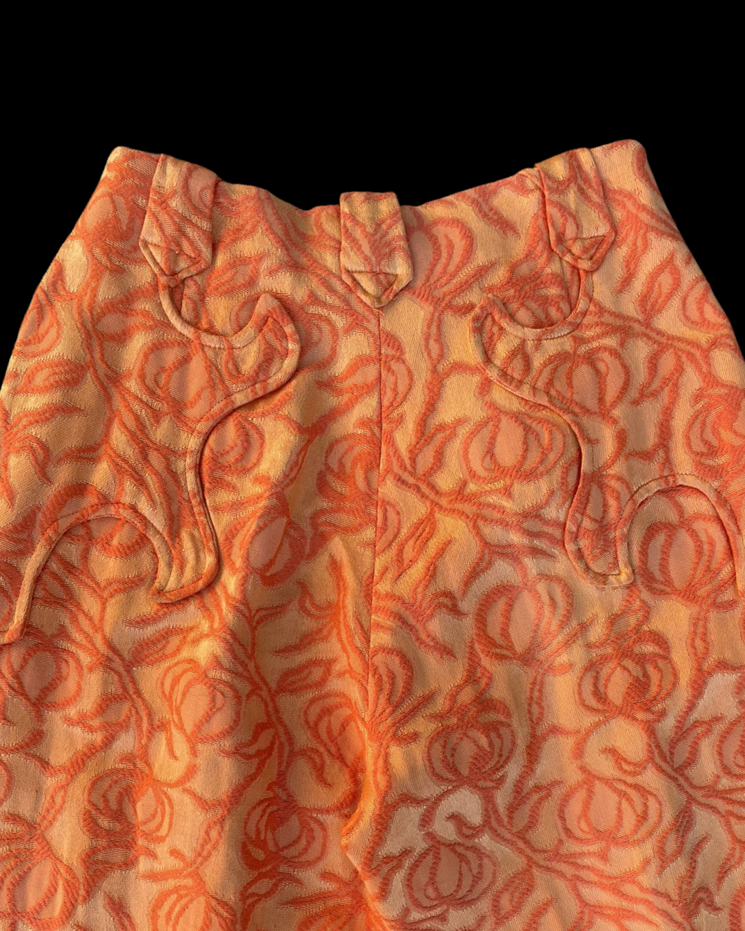 1960s Mod Tapestry Side Zip Western Flares