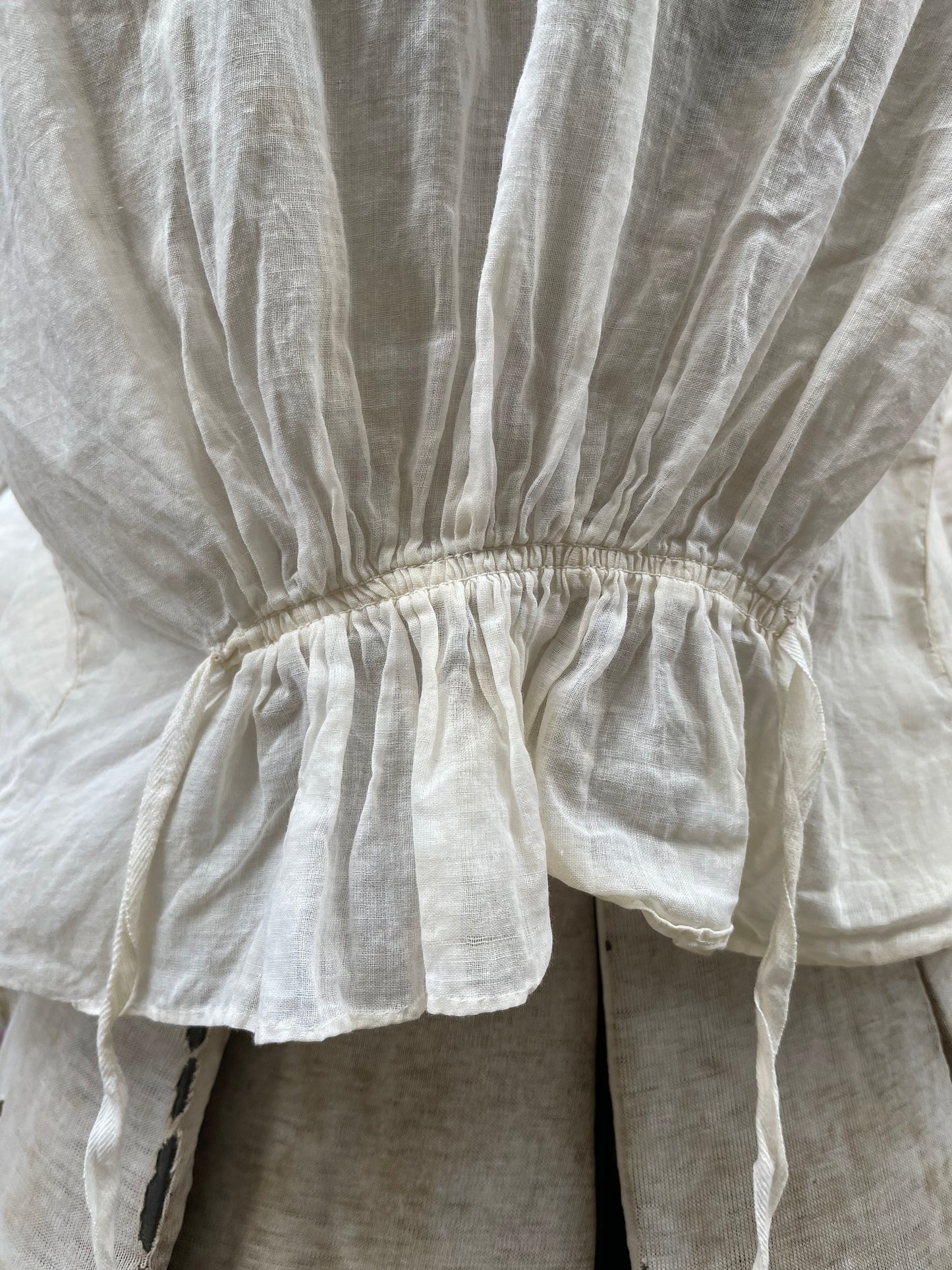 Edwardian Embroidered Bow Cotton Blouse