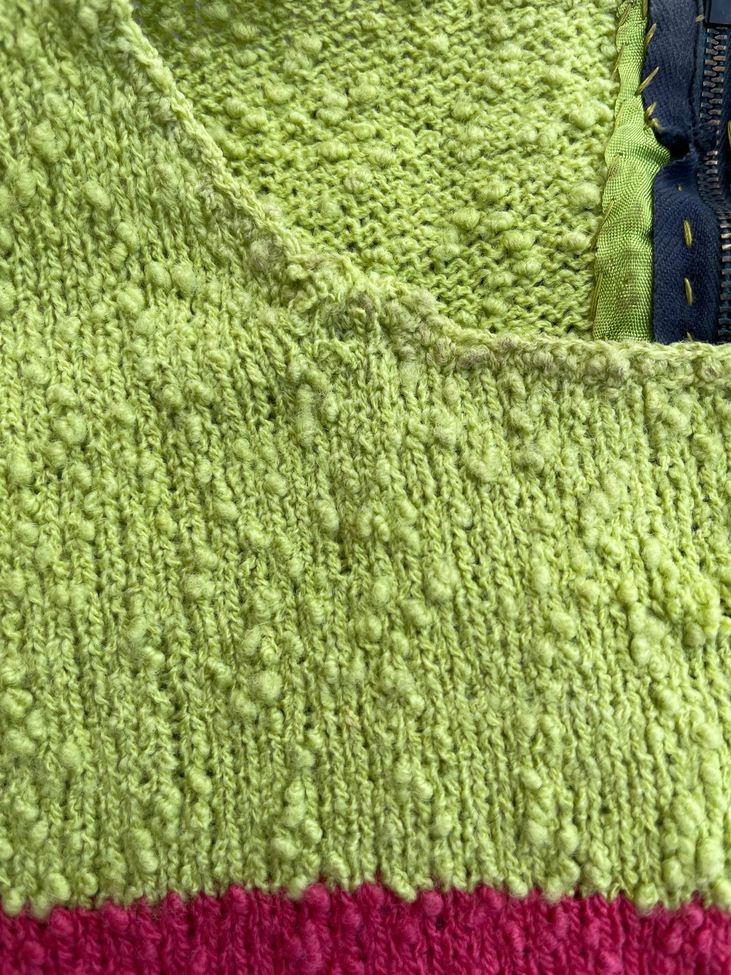 1940s Color Block Knit Sweater