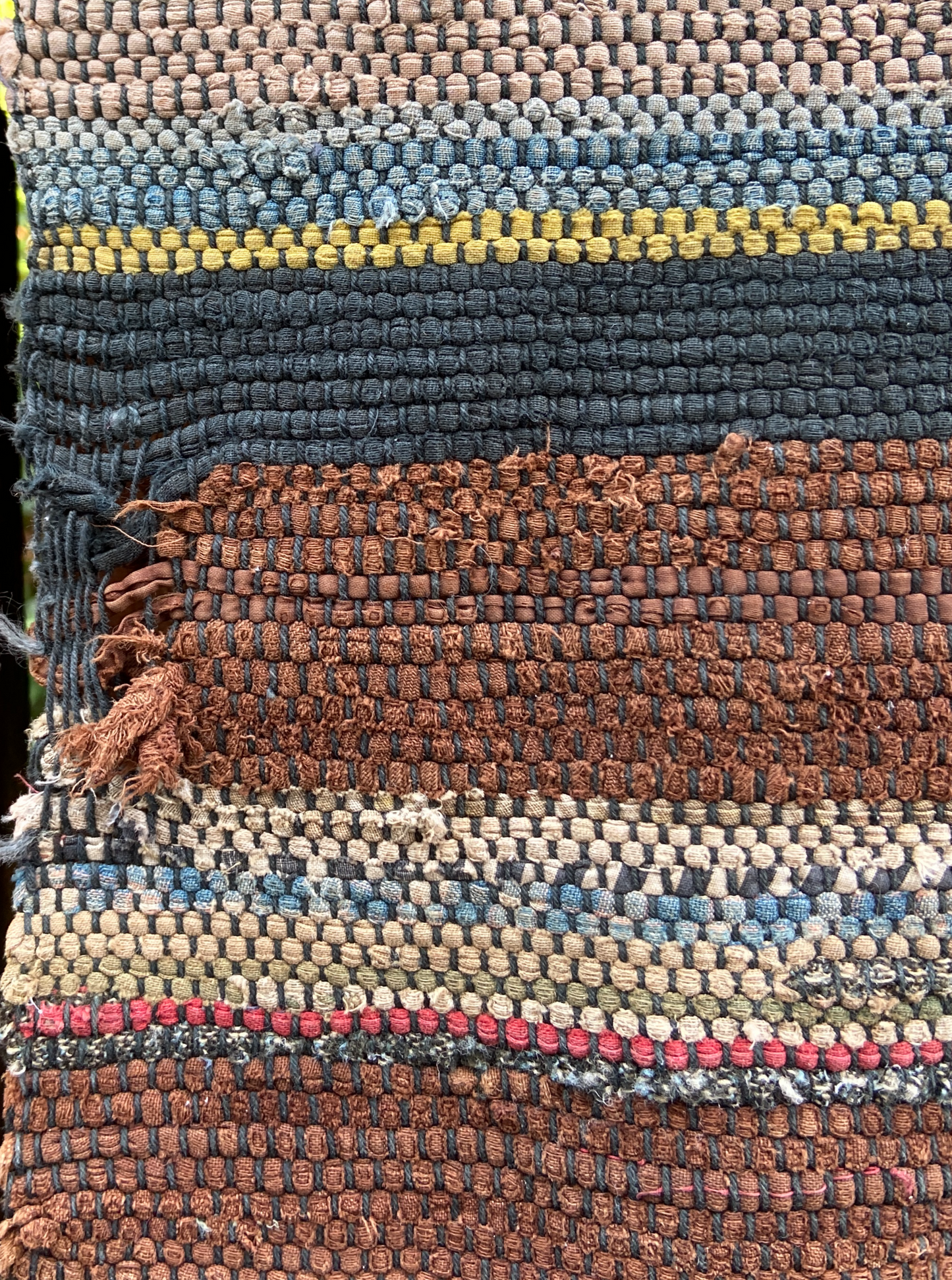 Depression Era Handmade Rag Rug Runner