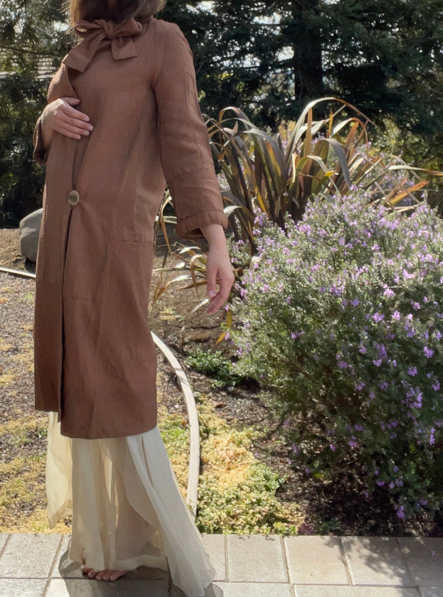 1920s Textured Silk Rayon Coat