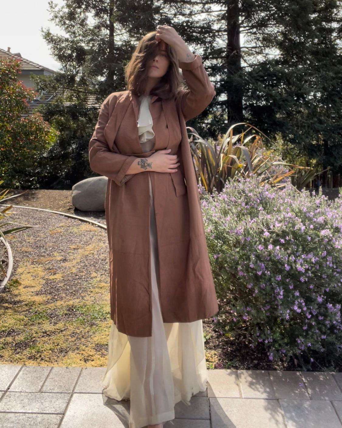1920s Textured Silk Rayon Coat