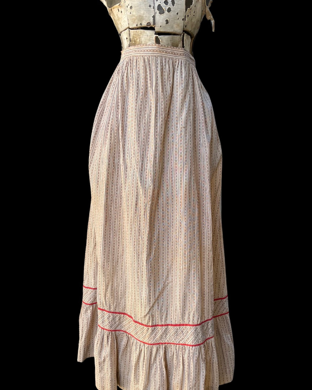 Antique Brown Calico Skirt