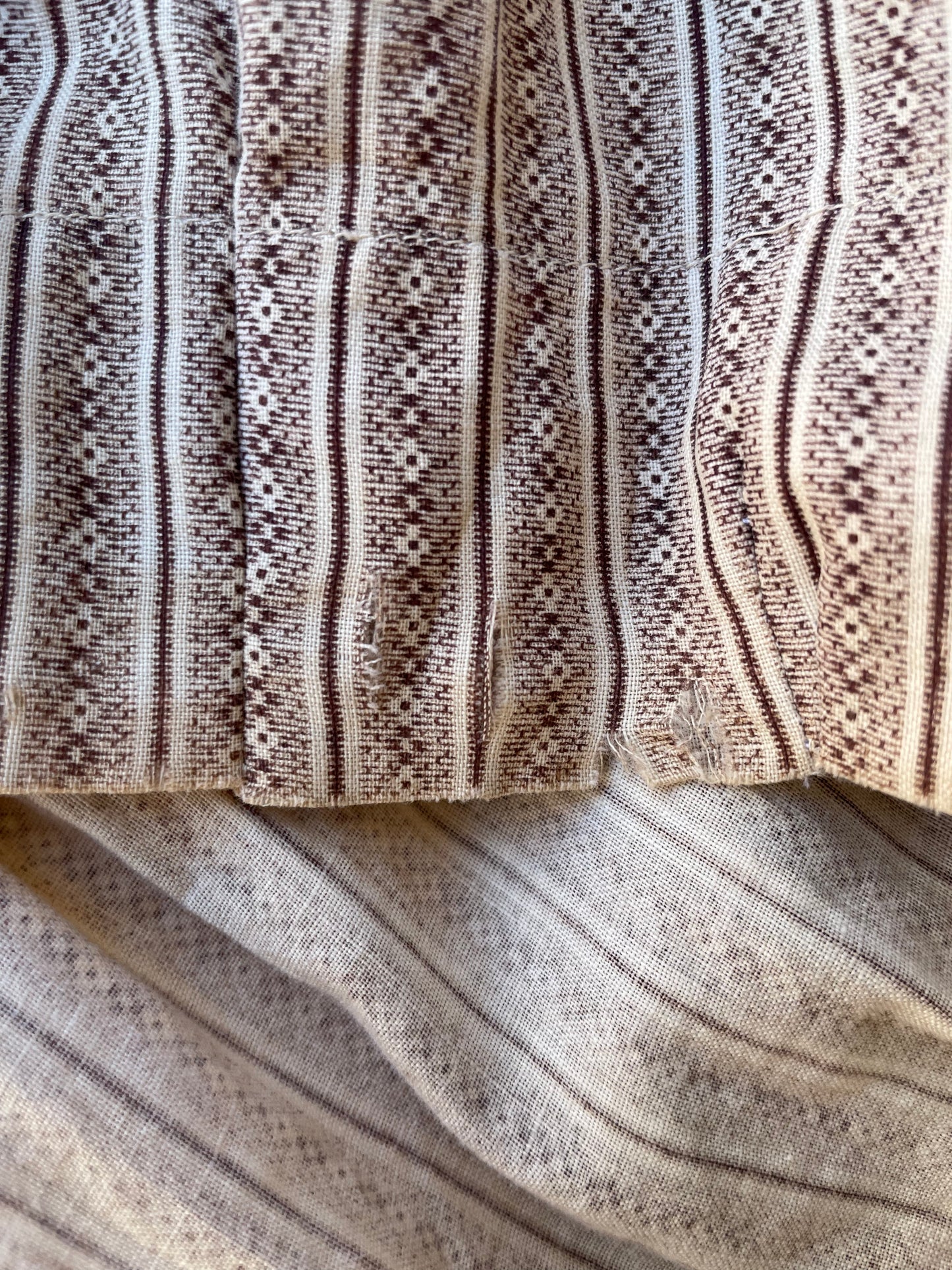 Antique Brown Calico Skirt