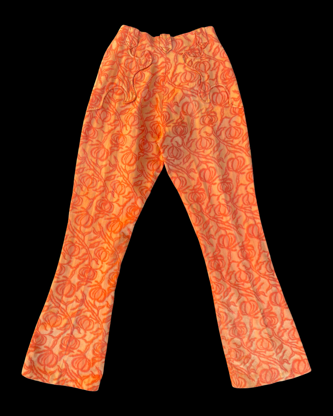 1960s Mod Tapestry Side Zip Western Flares