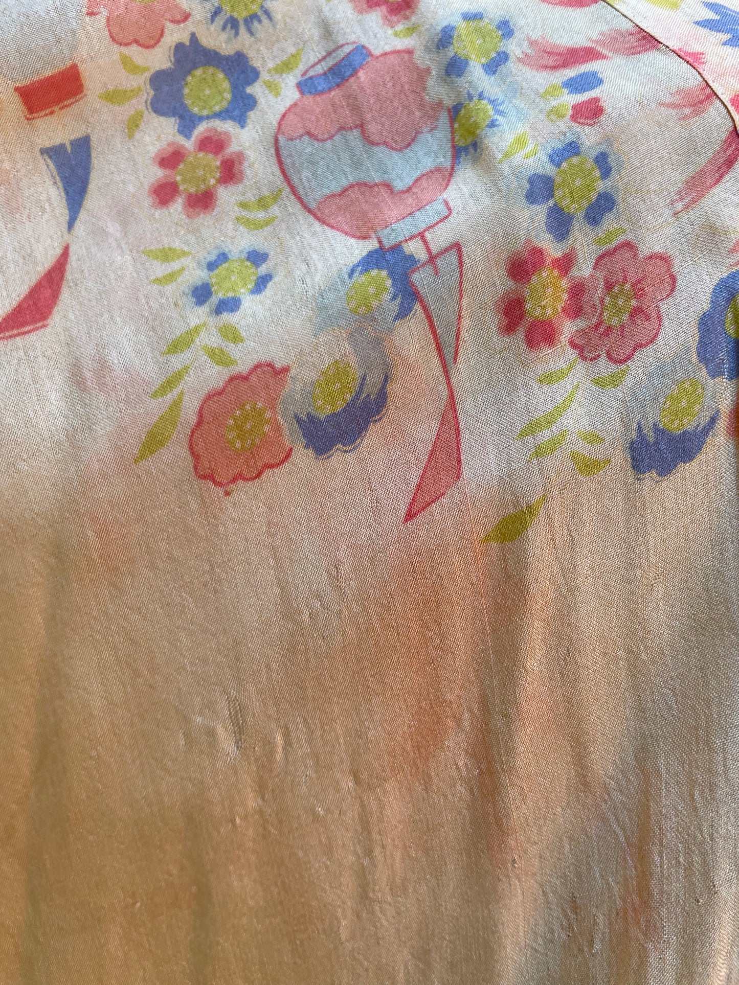 1920s Pongee Silk Robe