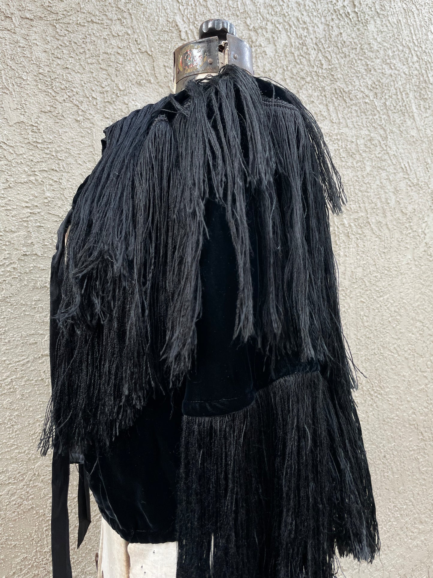 1930s Velvet Fringe Bolero Jacet