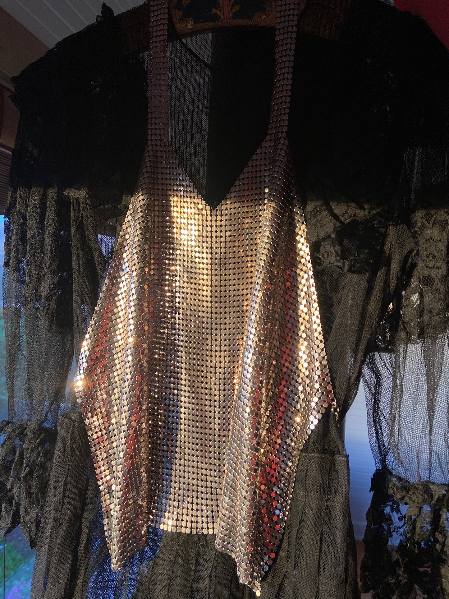 1970s Chain Mail Halter Top