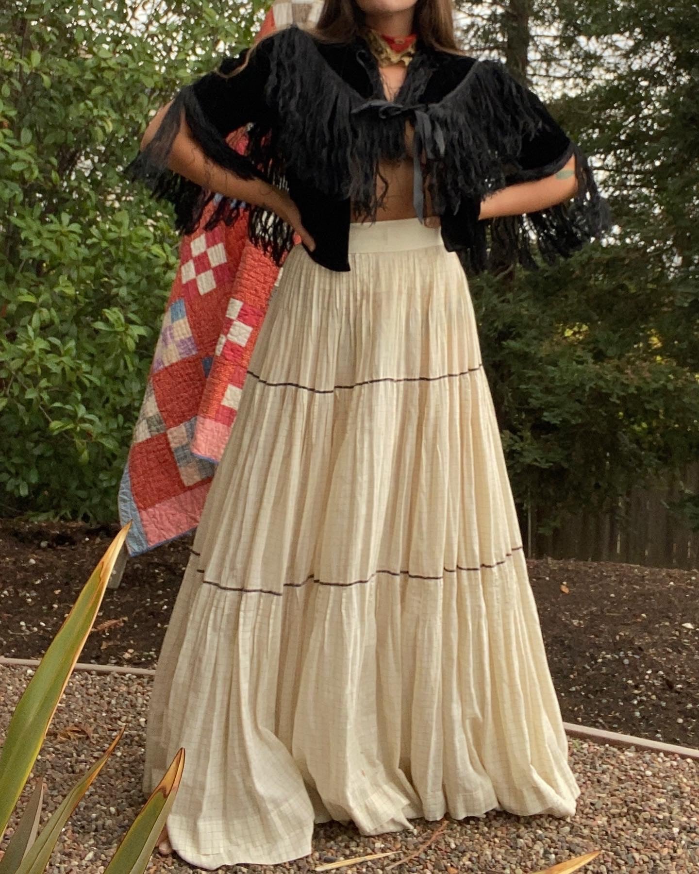 1930s Velvet Fringe Bolero Jacet