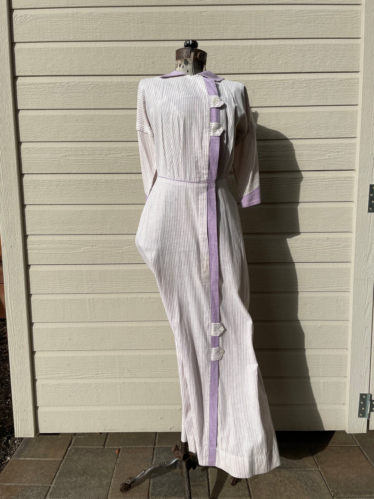 1910s Lavender Sailor Collar Day Dress