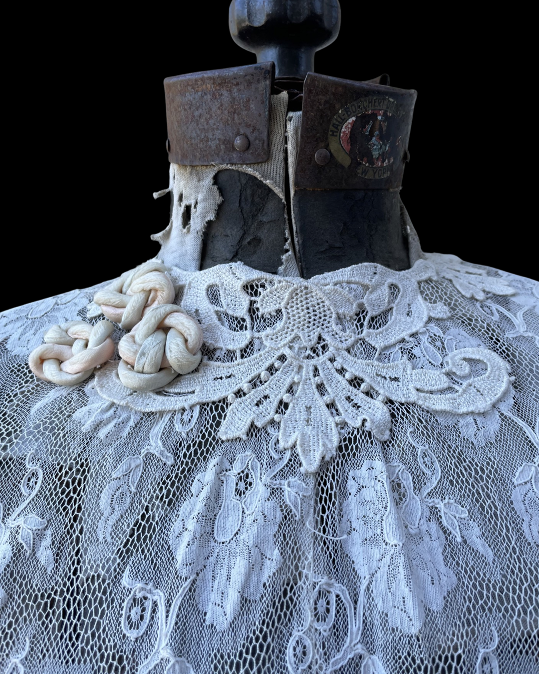 Edwardian Tiered Lace Appliqué Gown