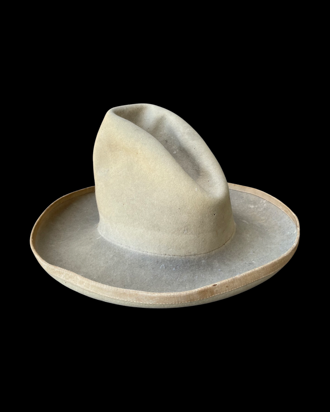 Late 1930s Felt Open Crown Cowboy Hat