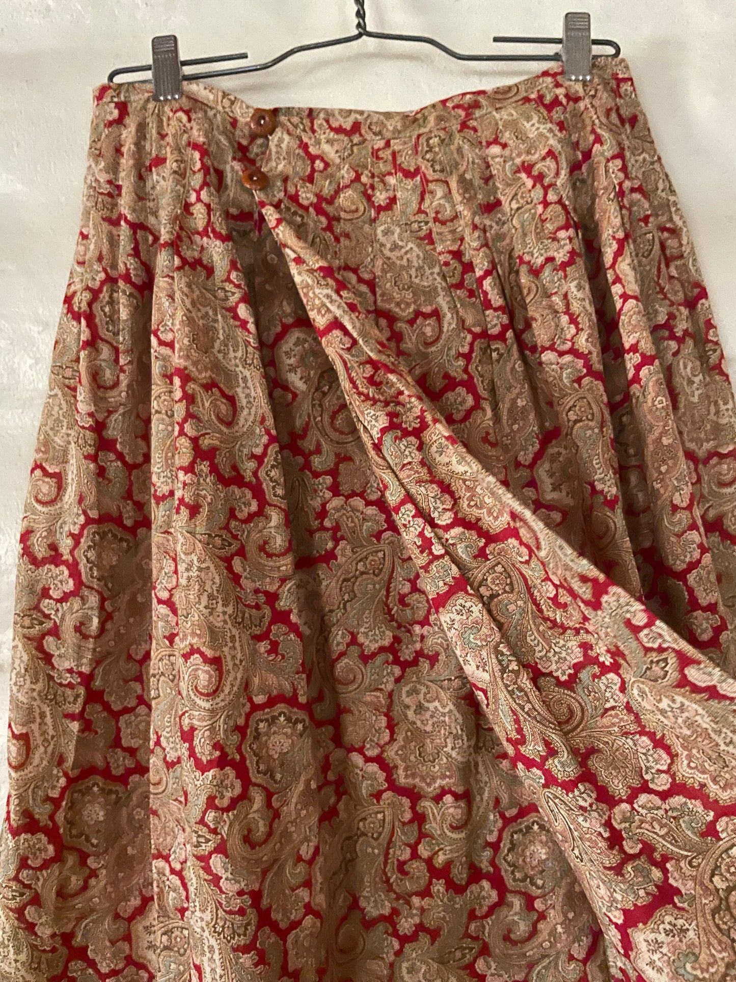 Antique Victorian Paisley Wrap Style Skirt