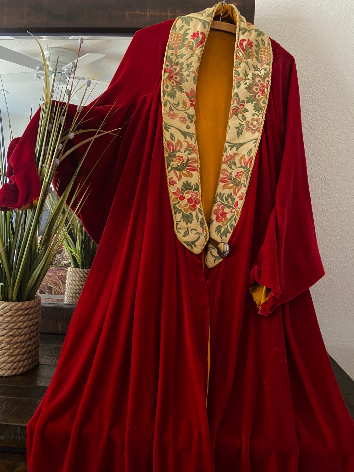 1920s Velvet & Tapestry Cocoon Opera Coat
