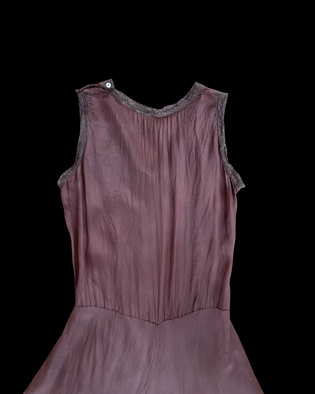 1930s Pure Silk & Lace Lounge Jumpsuit