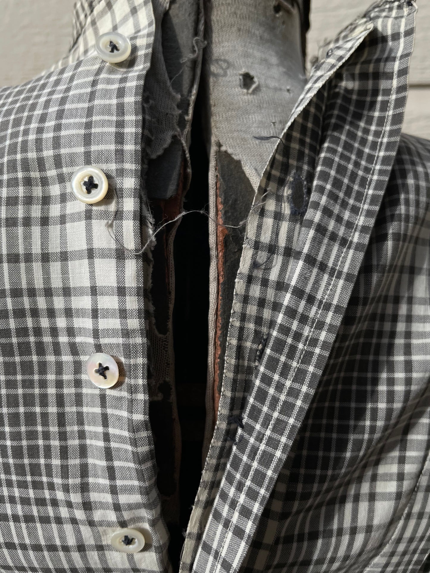 Early 1900s Windowpane Day Dress
