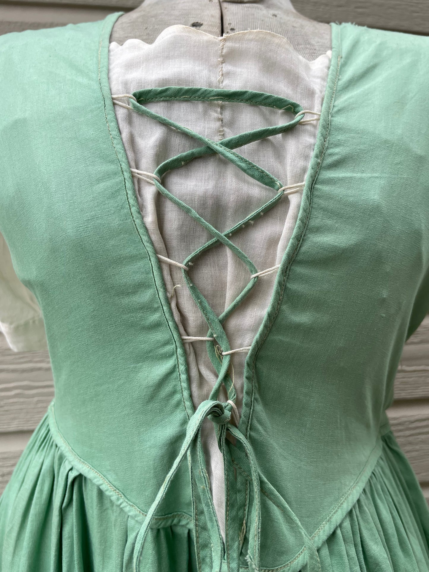 1930s Renaissance style Cotton Costume Dress