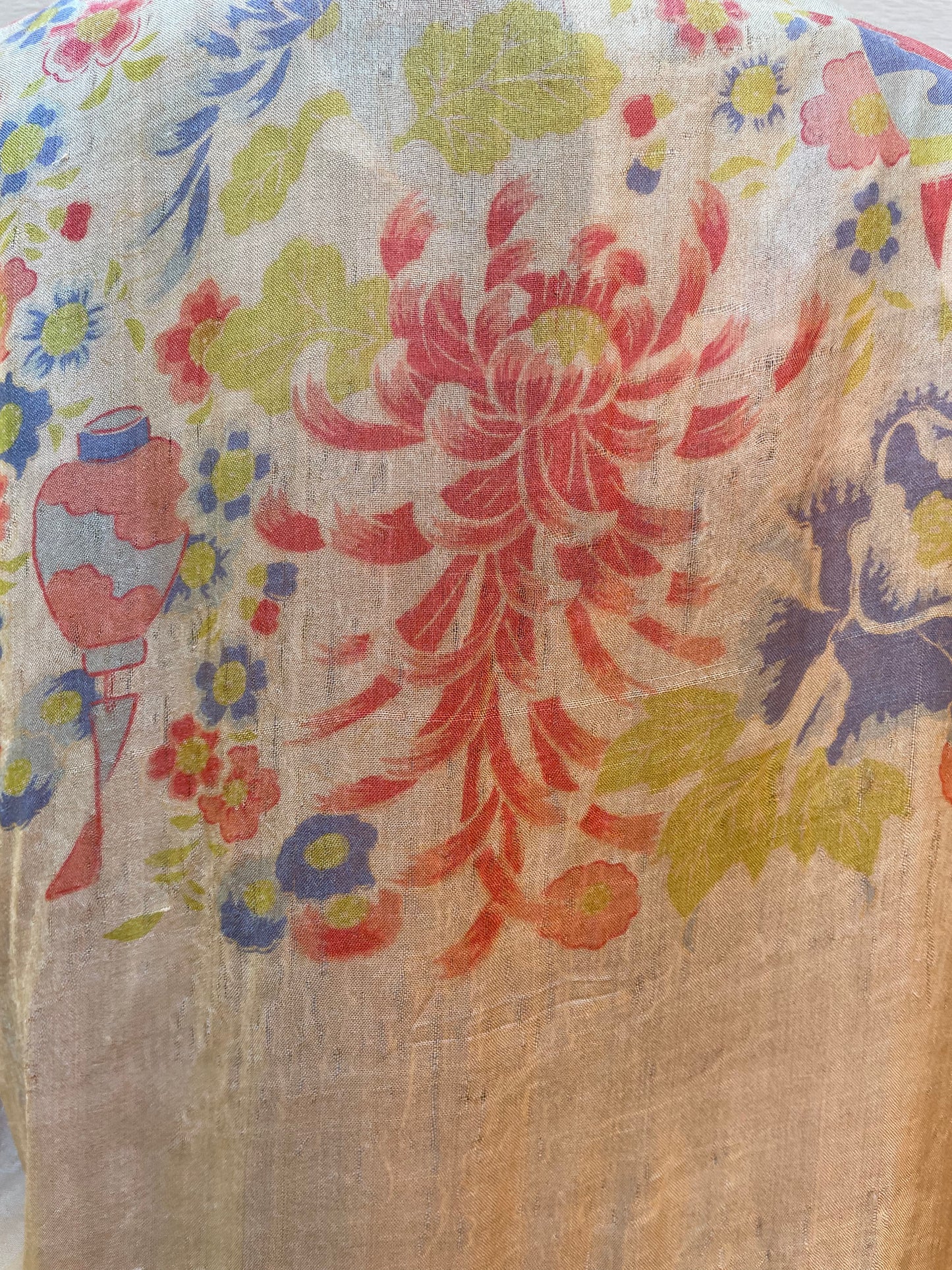 1920s Pongee Silk Robe