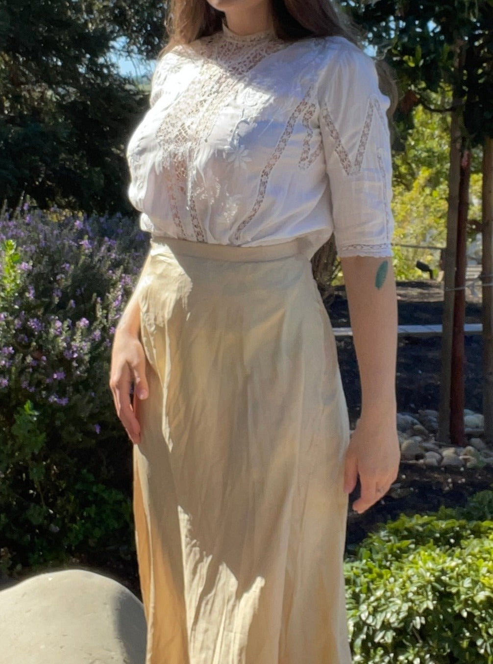 Edwardian Embroidered Whitework Cotton Lawn Blouse