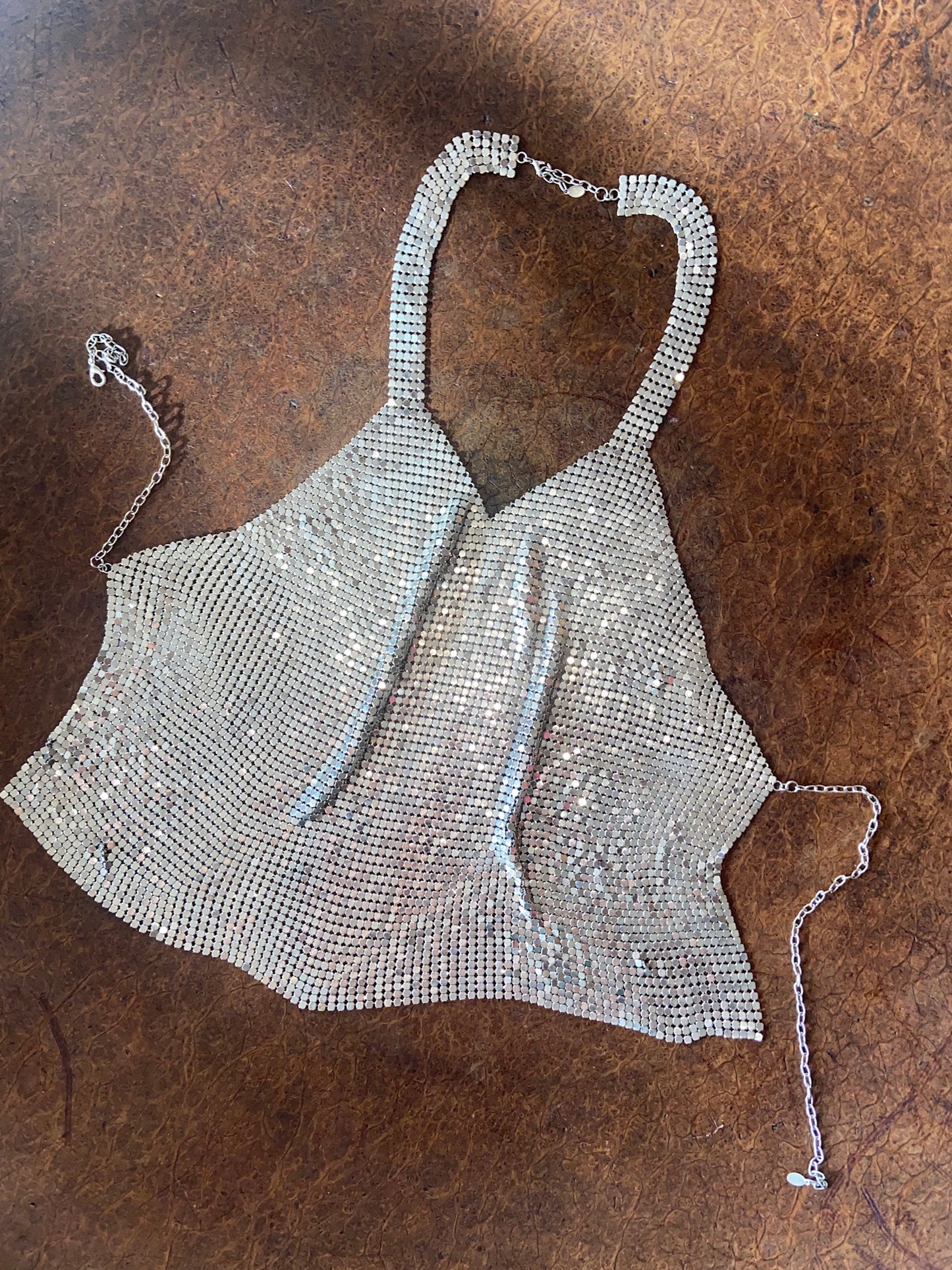 1970s Chain Mail Halter Top