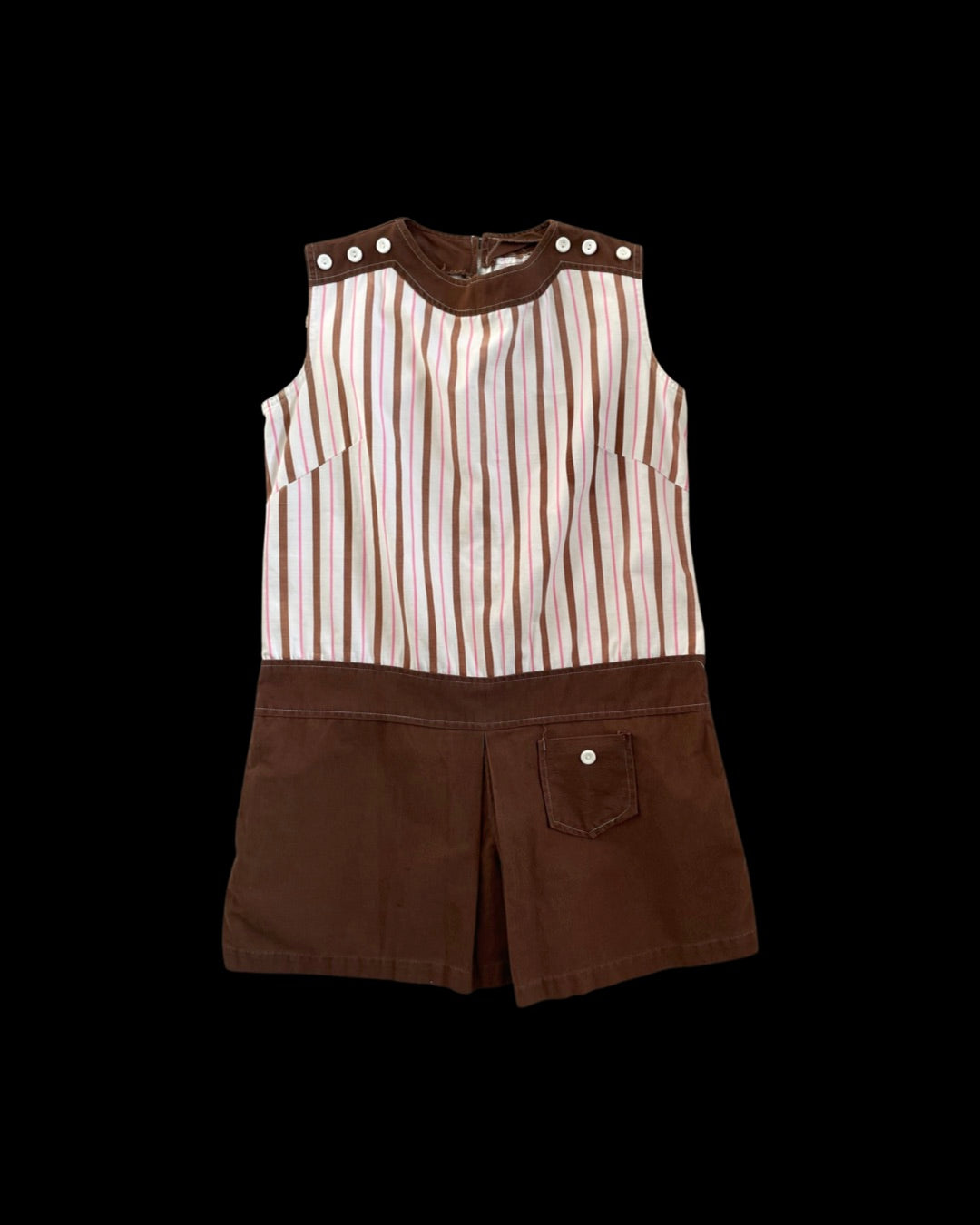 1950s Striped Cotton Playsuit