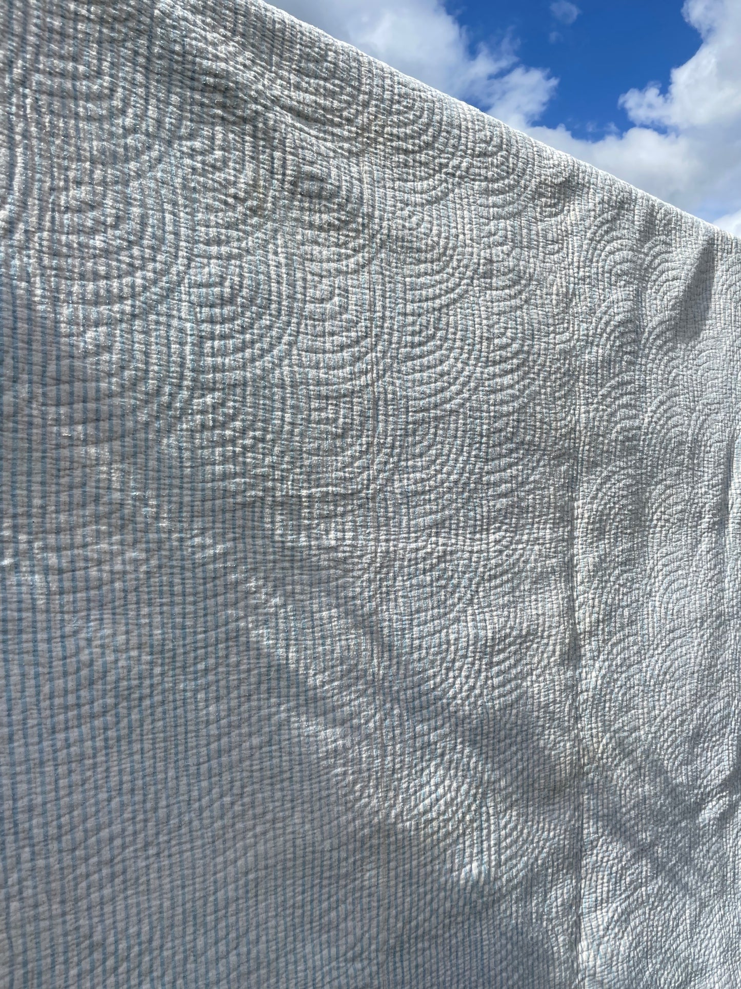 Antique Early 1900s 'Trip Around The World' Hand Stitched Quilt