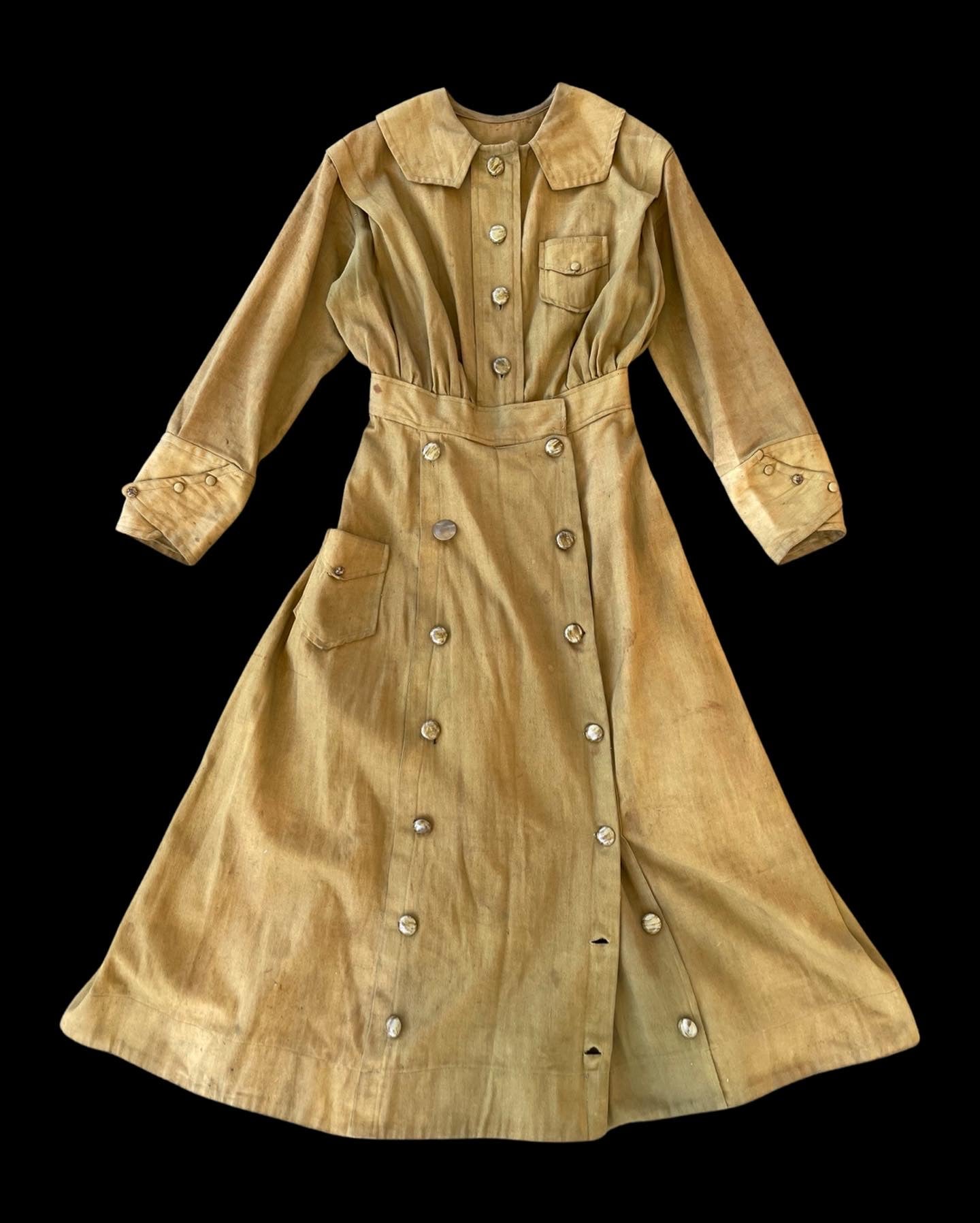 Rare 1915 Ladies Khaki Convertible Sporting Jumpsuit