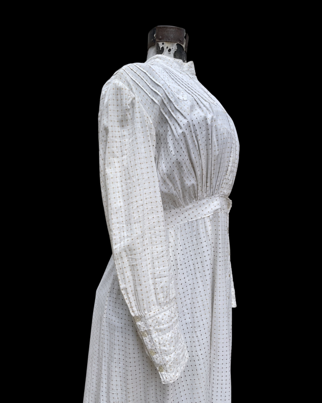 Edwardian Polka Dot Cotton Day Dress