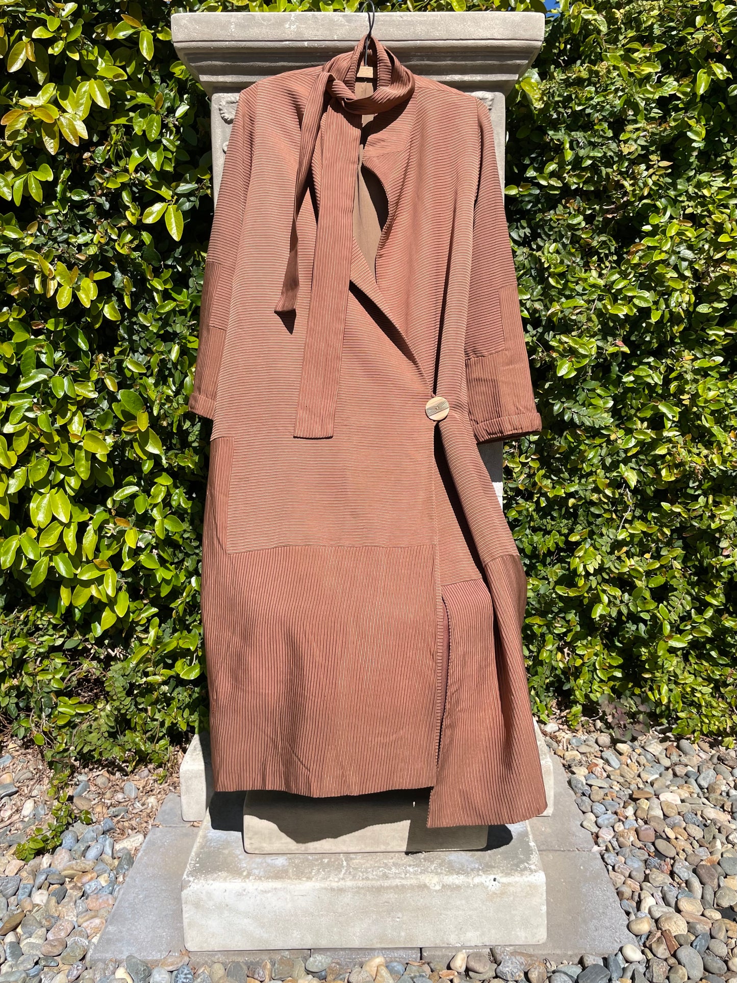 1920s Textured Silk Rayon Coat