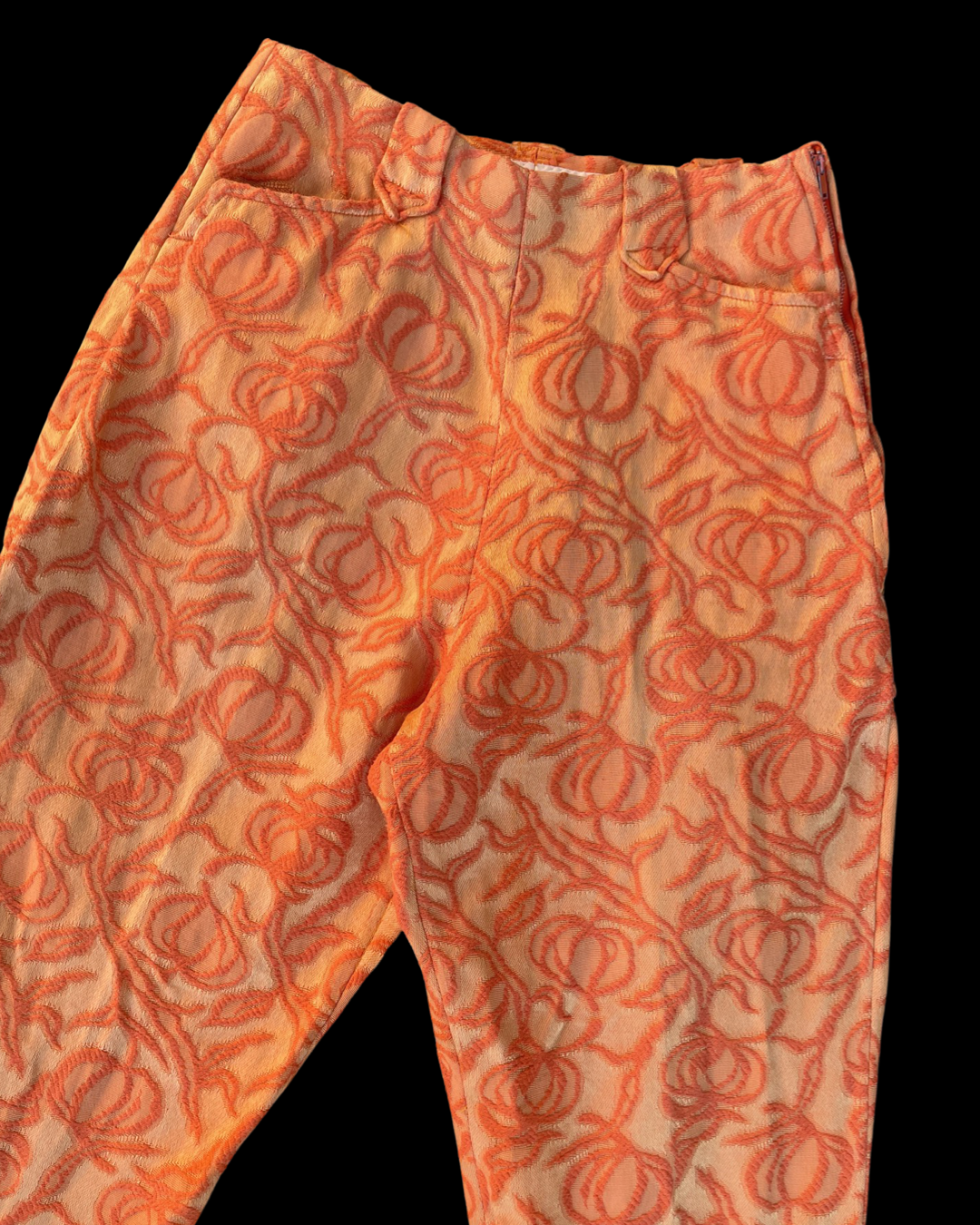 1960s Mod Tapestry Side Zip Western Flares
