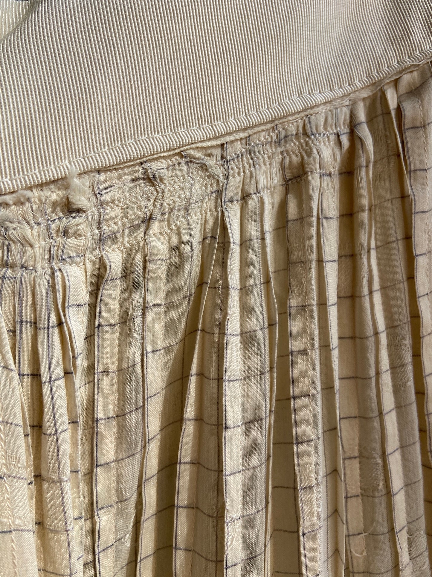 Antique Turn Of The Century Windowpane Skirt