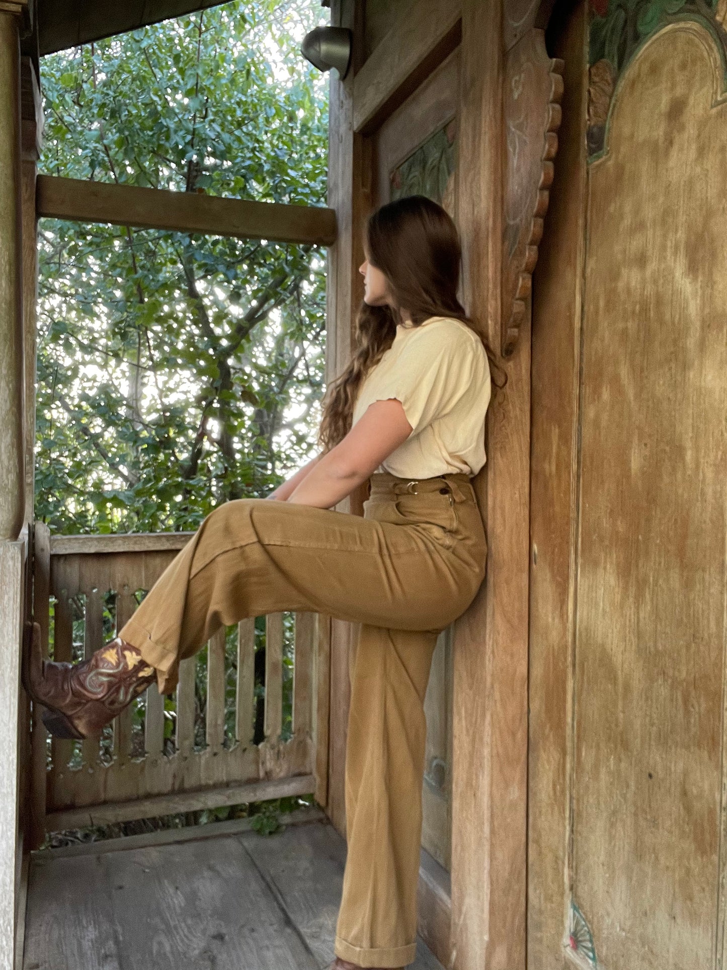 1940s Sanforized Cotton Side Button Sportswear Pants