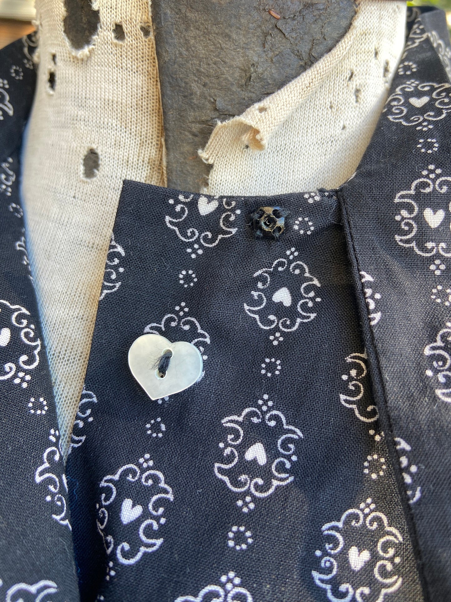 1940s Lanz Novelty Print Cotton Dress