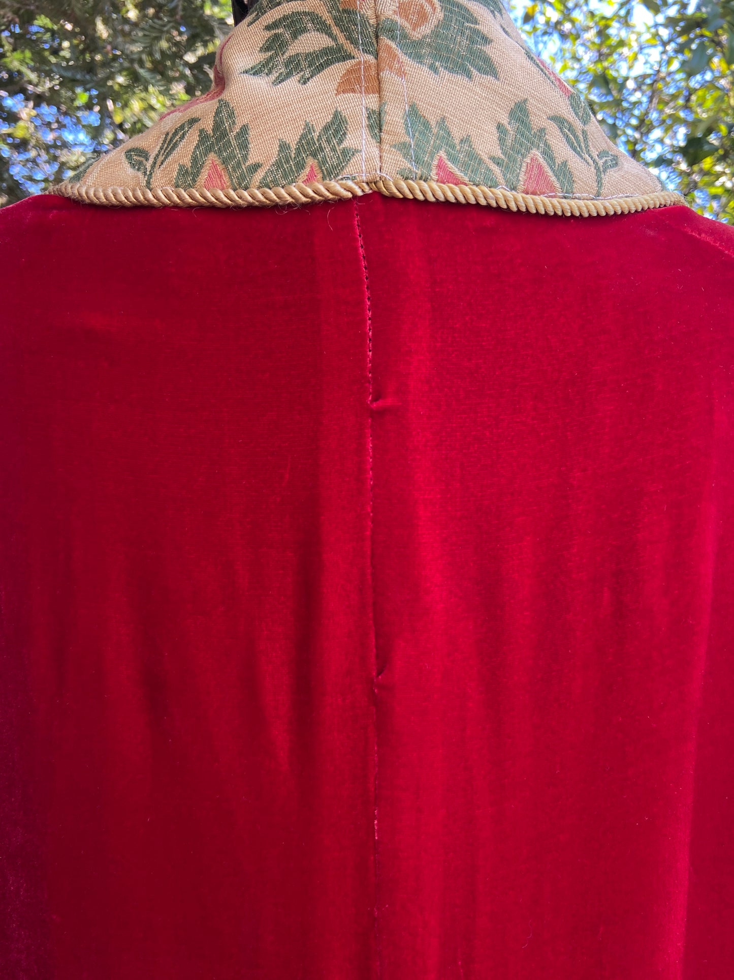 1920s Velvet & Tapestry Cocoon Opera Coat