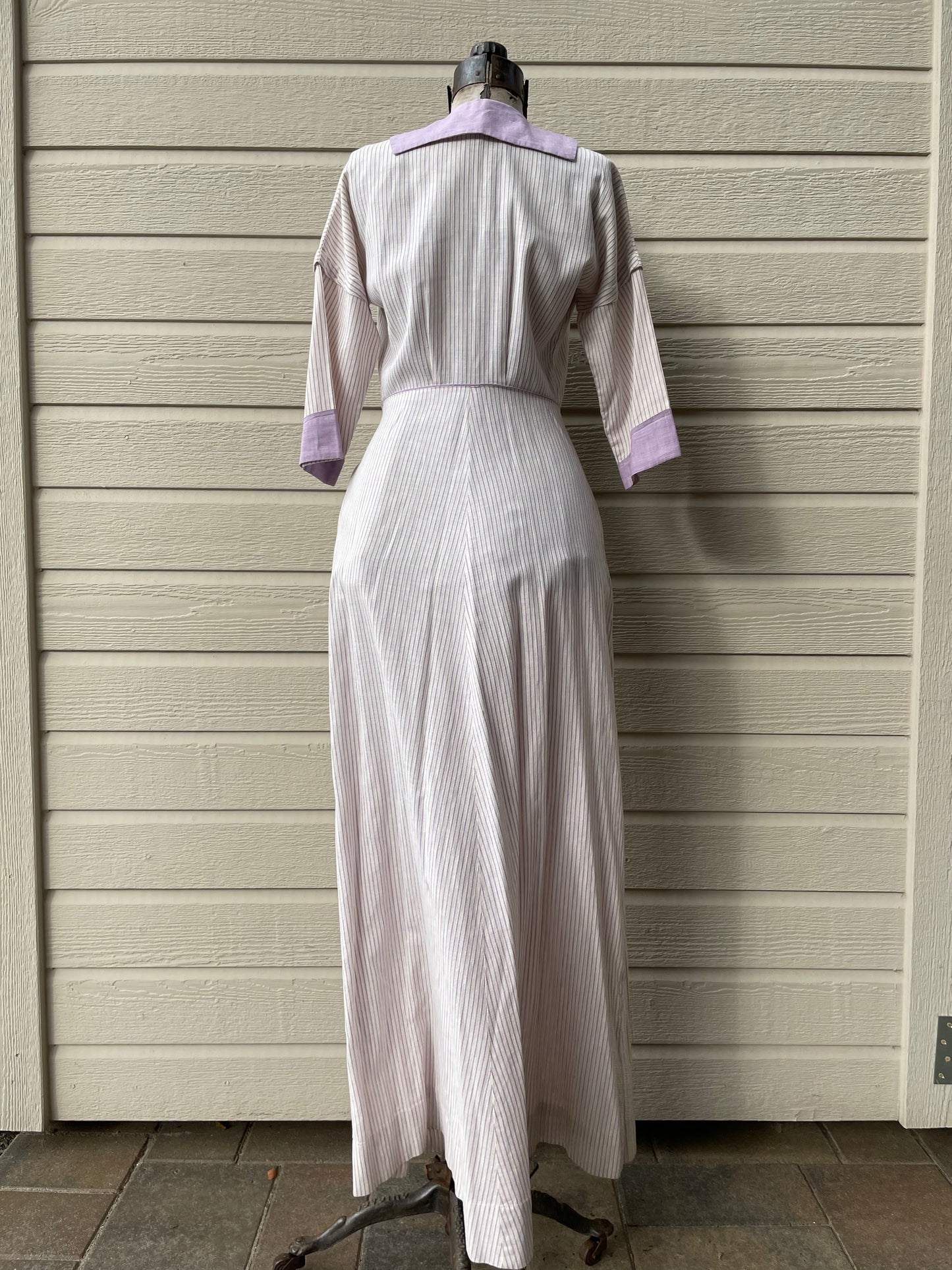 1910s Lavender Sailor Collar Day Dress
