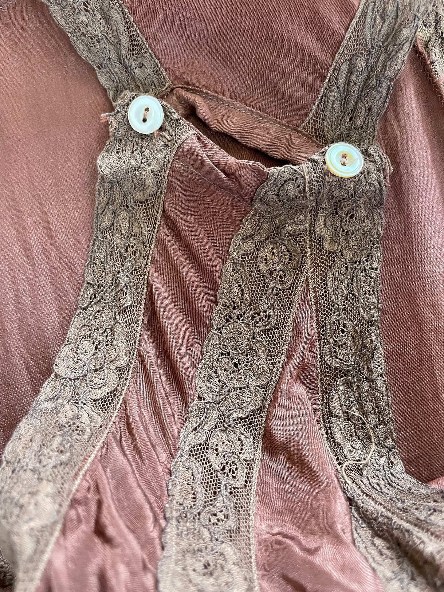 1930s Pure Silk & Lace Lounge Jumpsuit