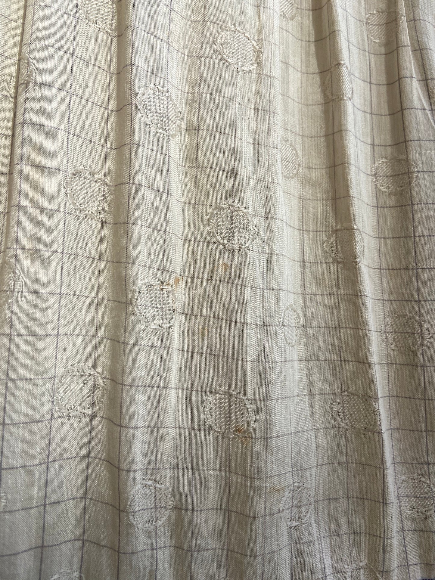 Antique Turn Of The Century Windowpane Skirt
