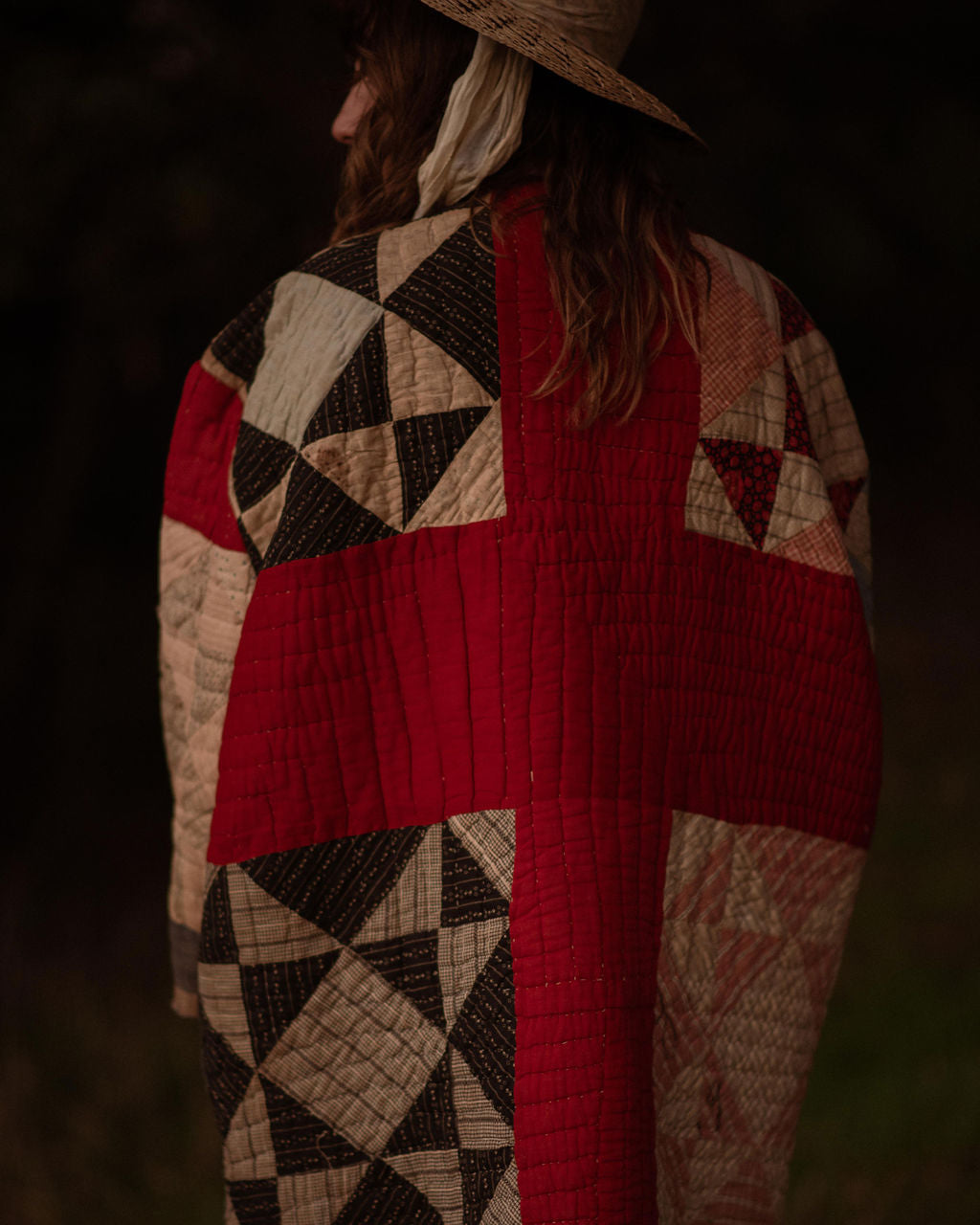 Antique Late 1800s Handmade Quilted Coat