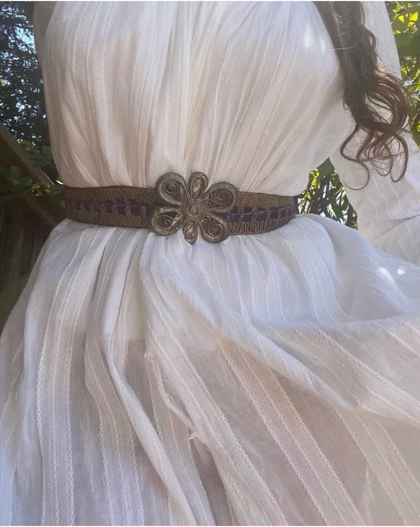 Reserved - Antique Victorian Cotton Wrapper Dress