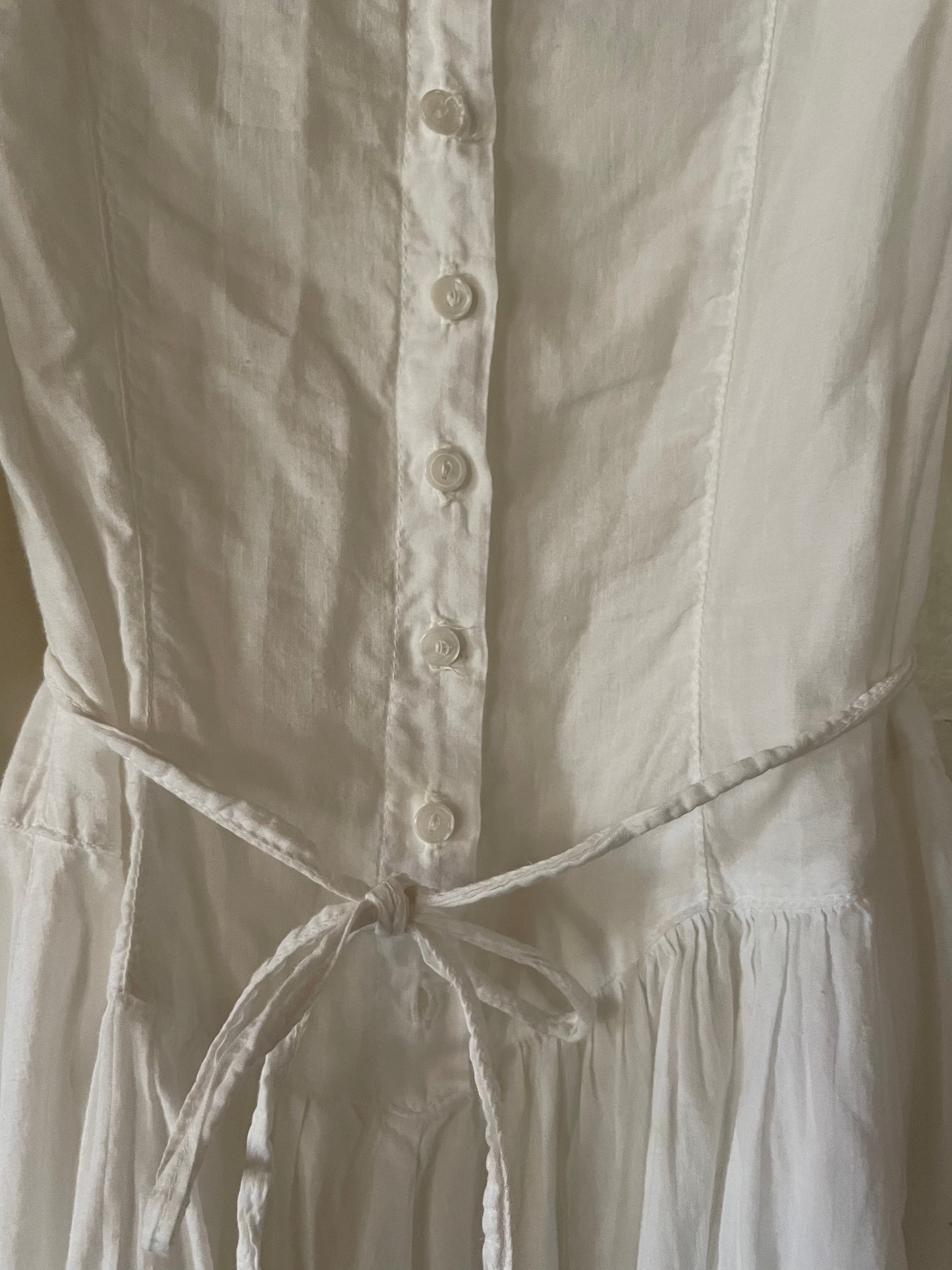 1970s Cotton Prairie Dress