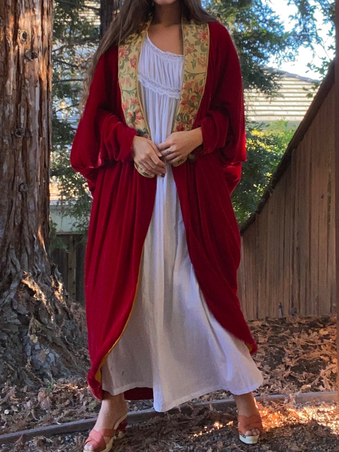 1920s Velvet & Tapestry Cocoon Opera Coat