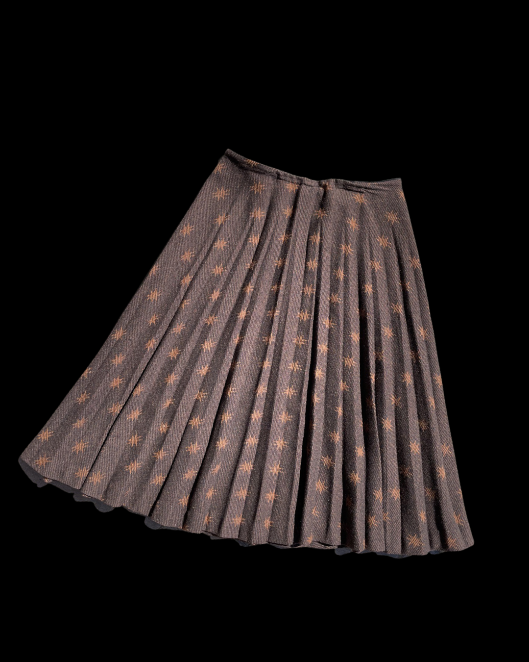 1940s Knit Wool Starburst Skirt