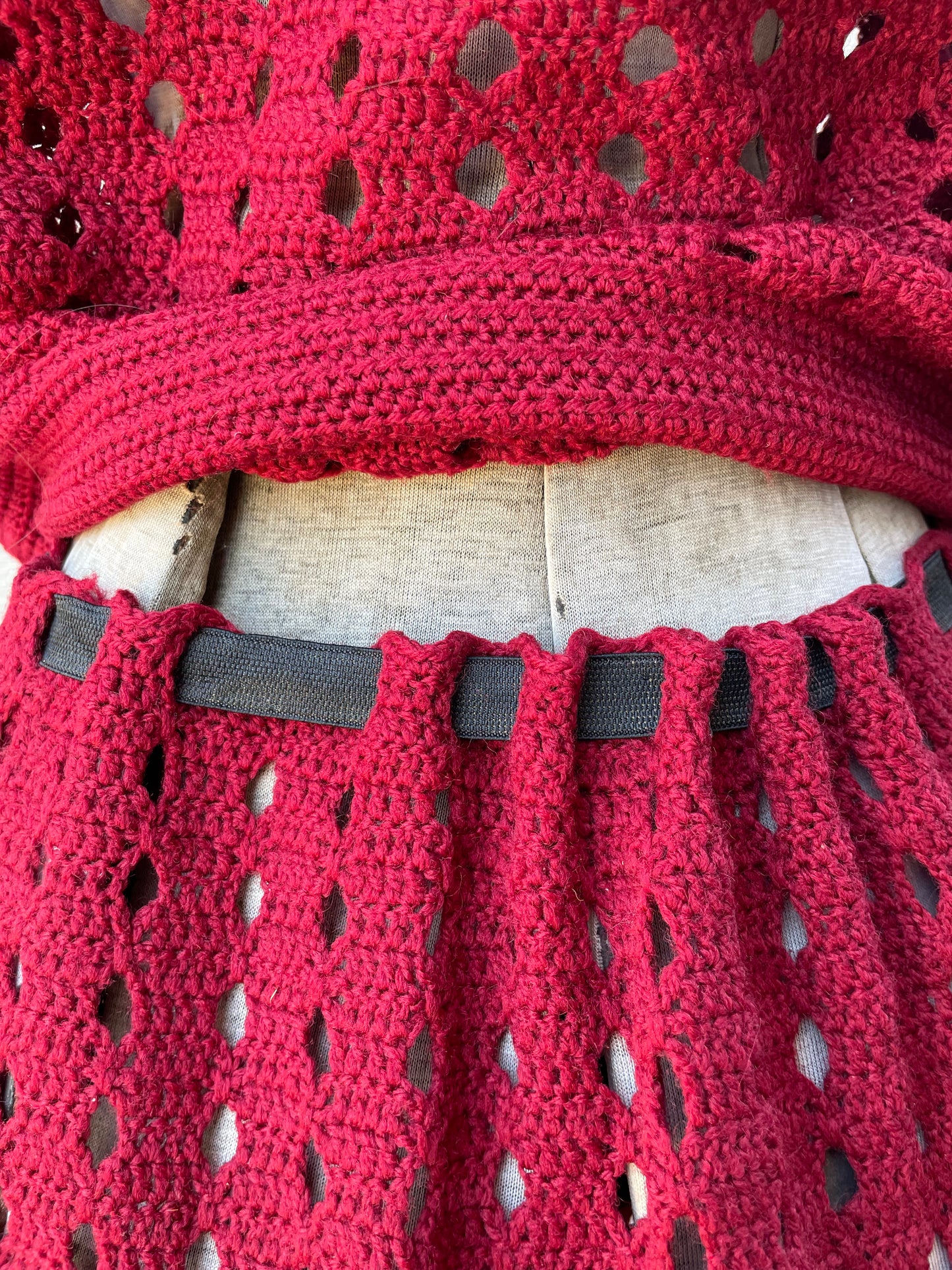 1930s Cochet Knit Two Piece Set