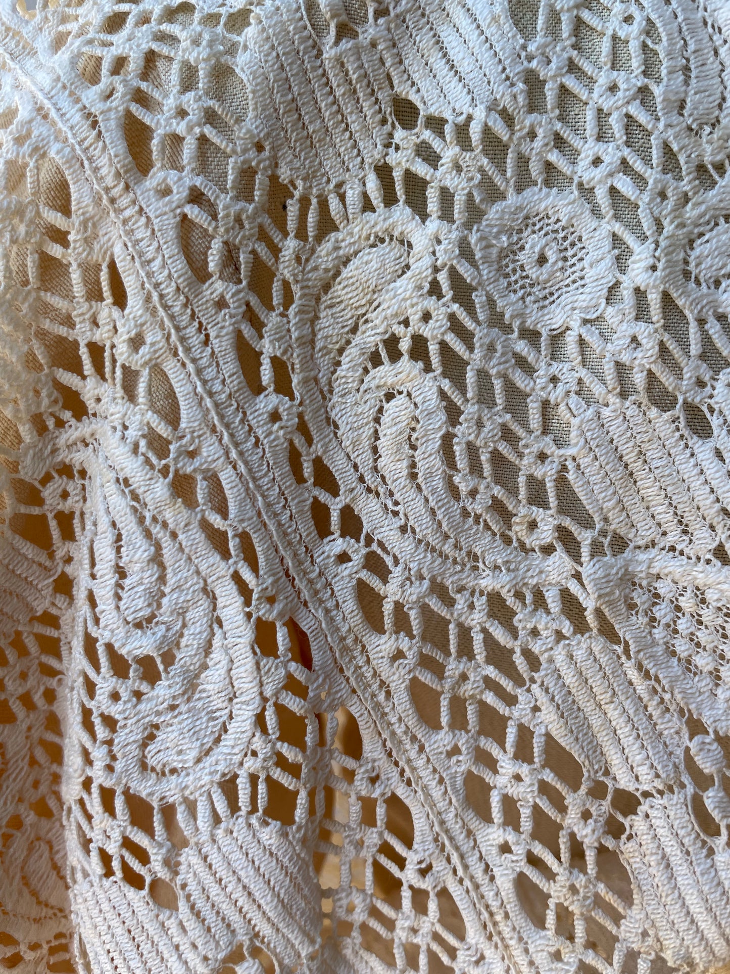 Edwardian Raw Silk/Linen Lace Wedding Bodice