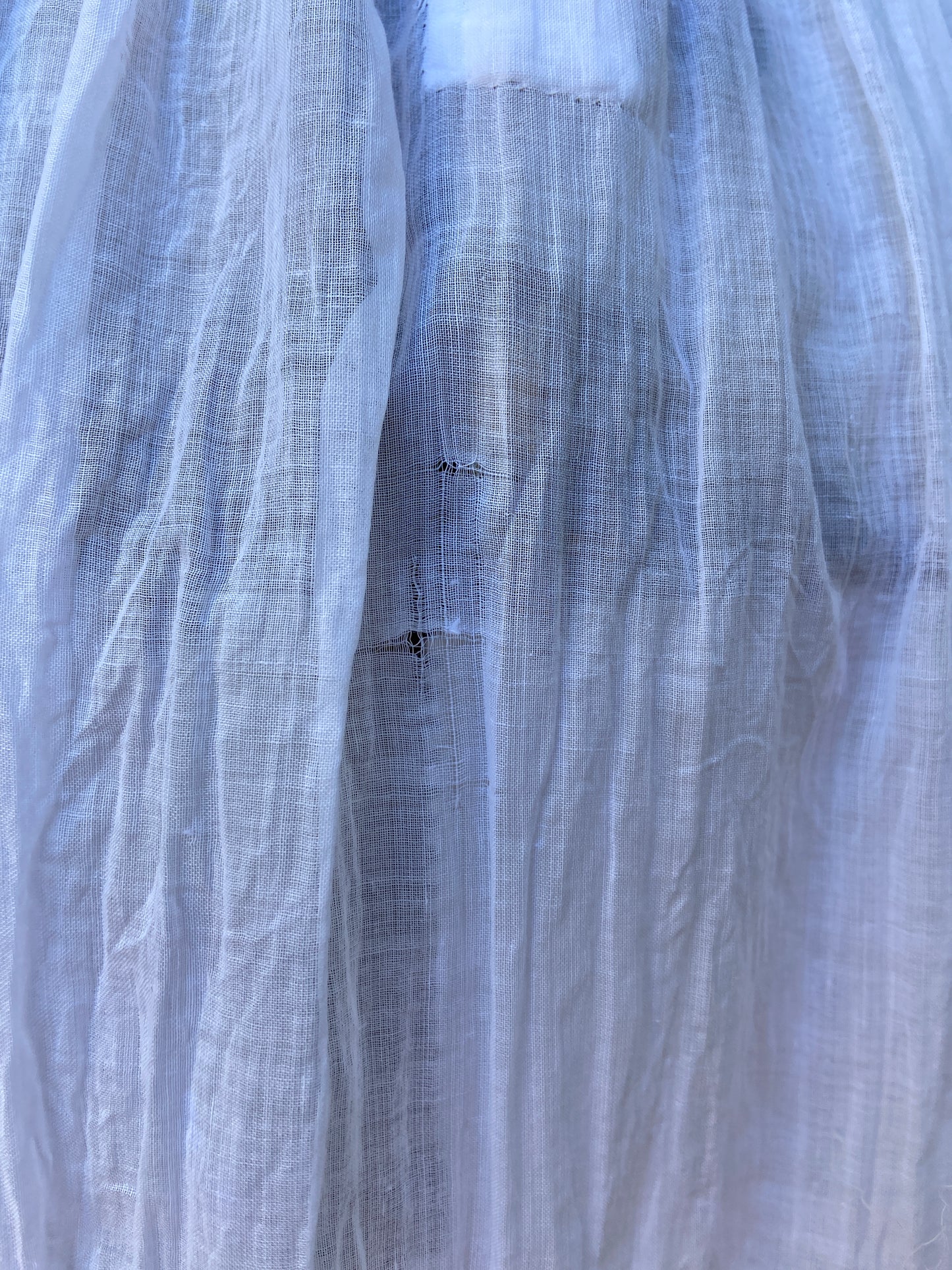 Antique Edwardian Cotton Lawn Ruffle Hem Skirt