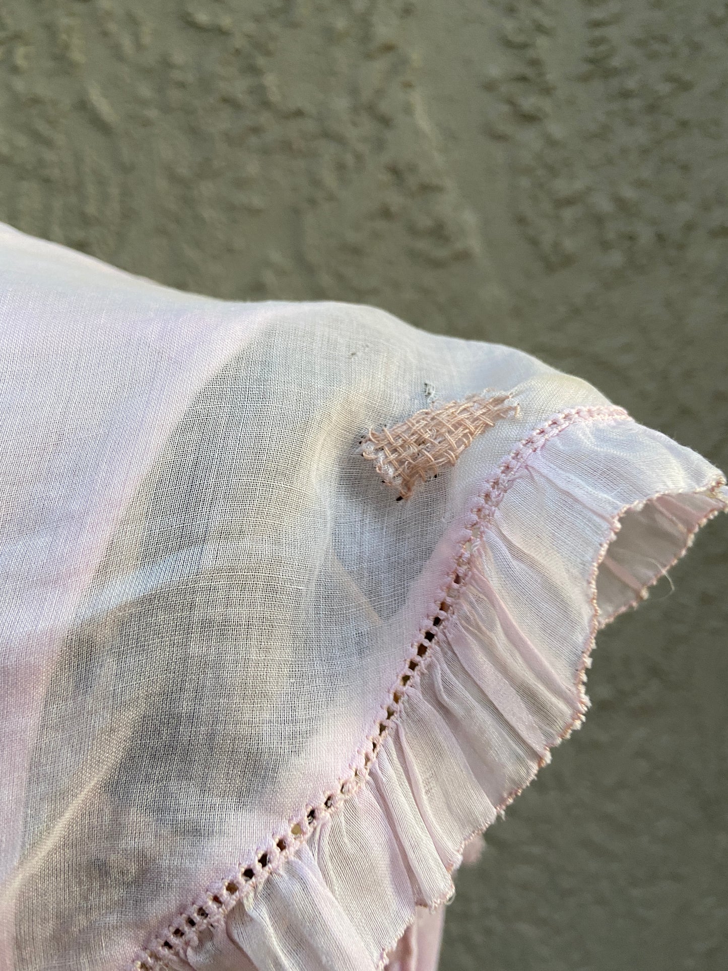 1920s Drop Waist Cotton Voile Flower Basket Dress