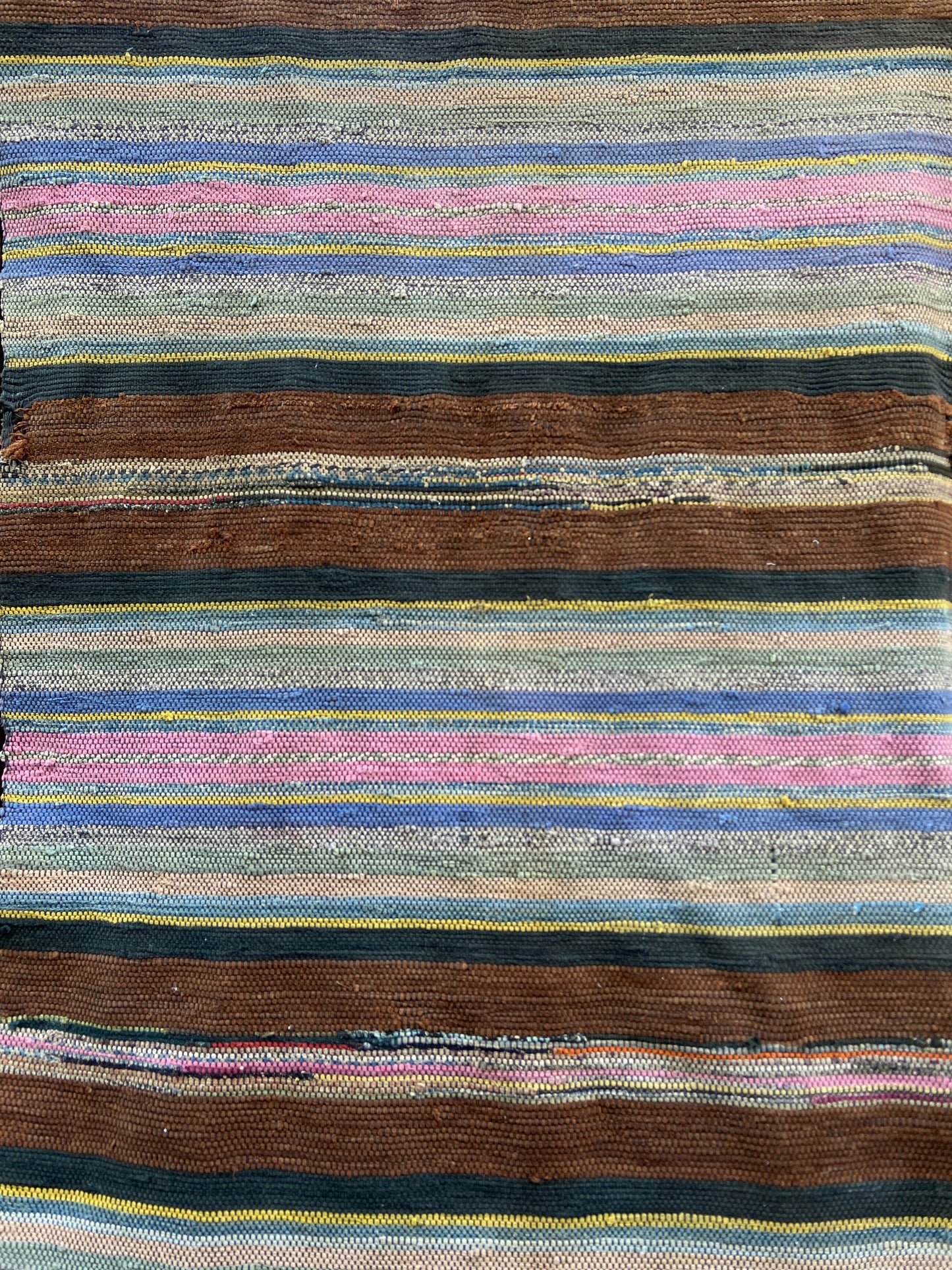 Depression Era Handmade Rag Rug Runner
