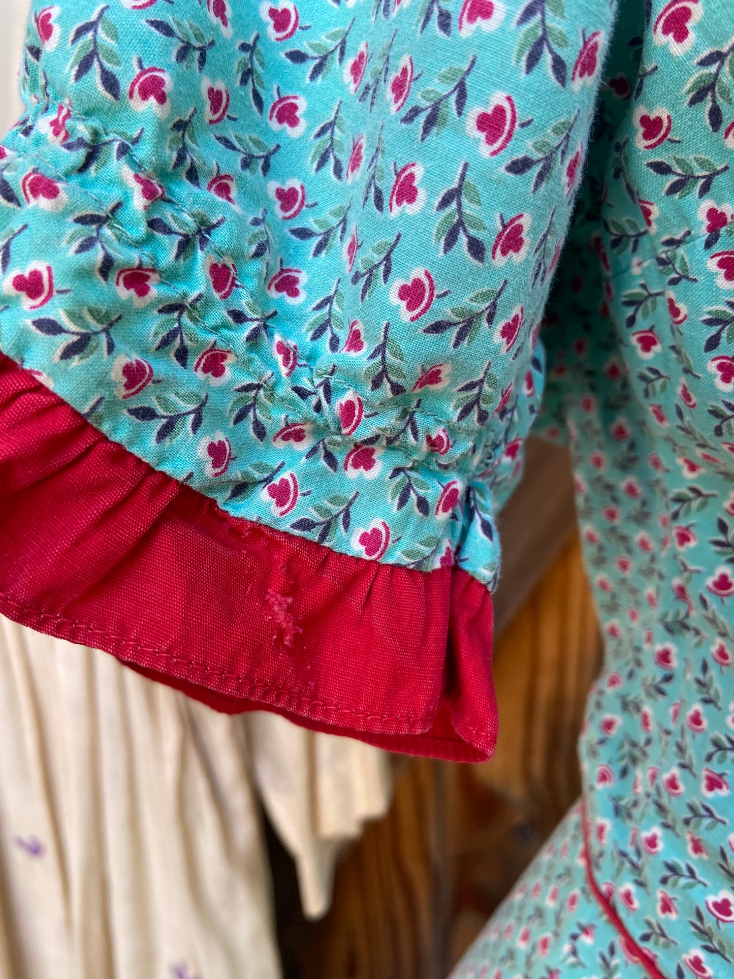 1940s Feedsack Tiered Western Priaire Dress