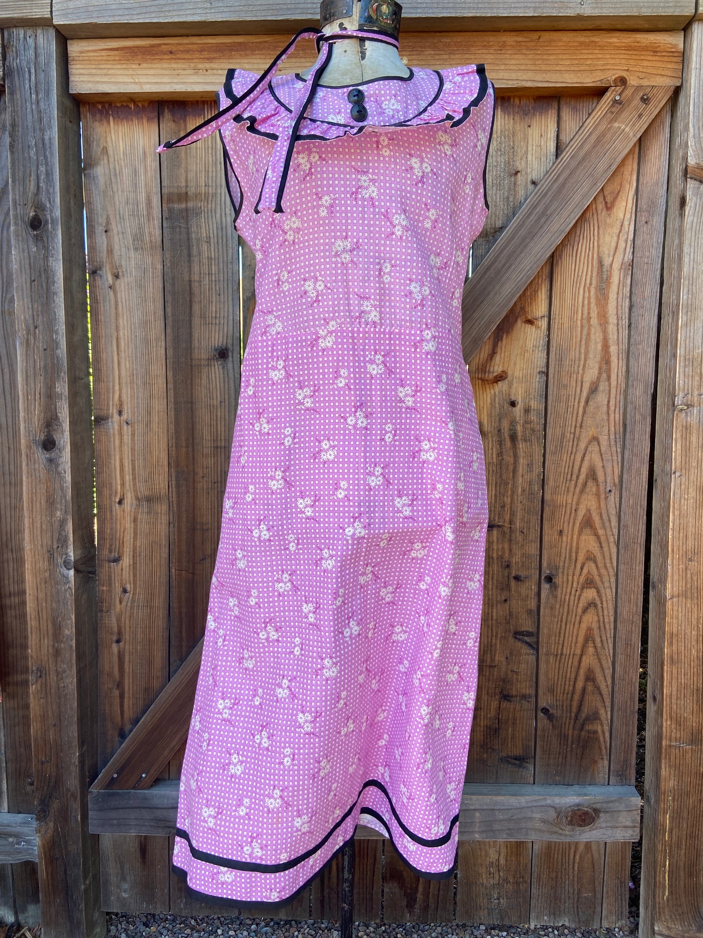 1930s NRA Ruffle Floral House Dress