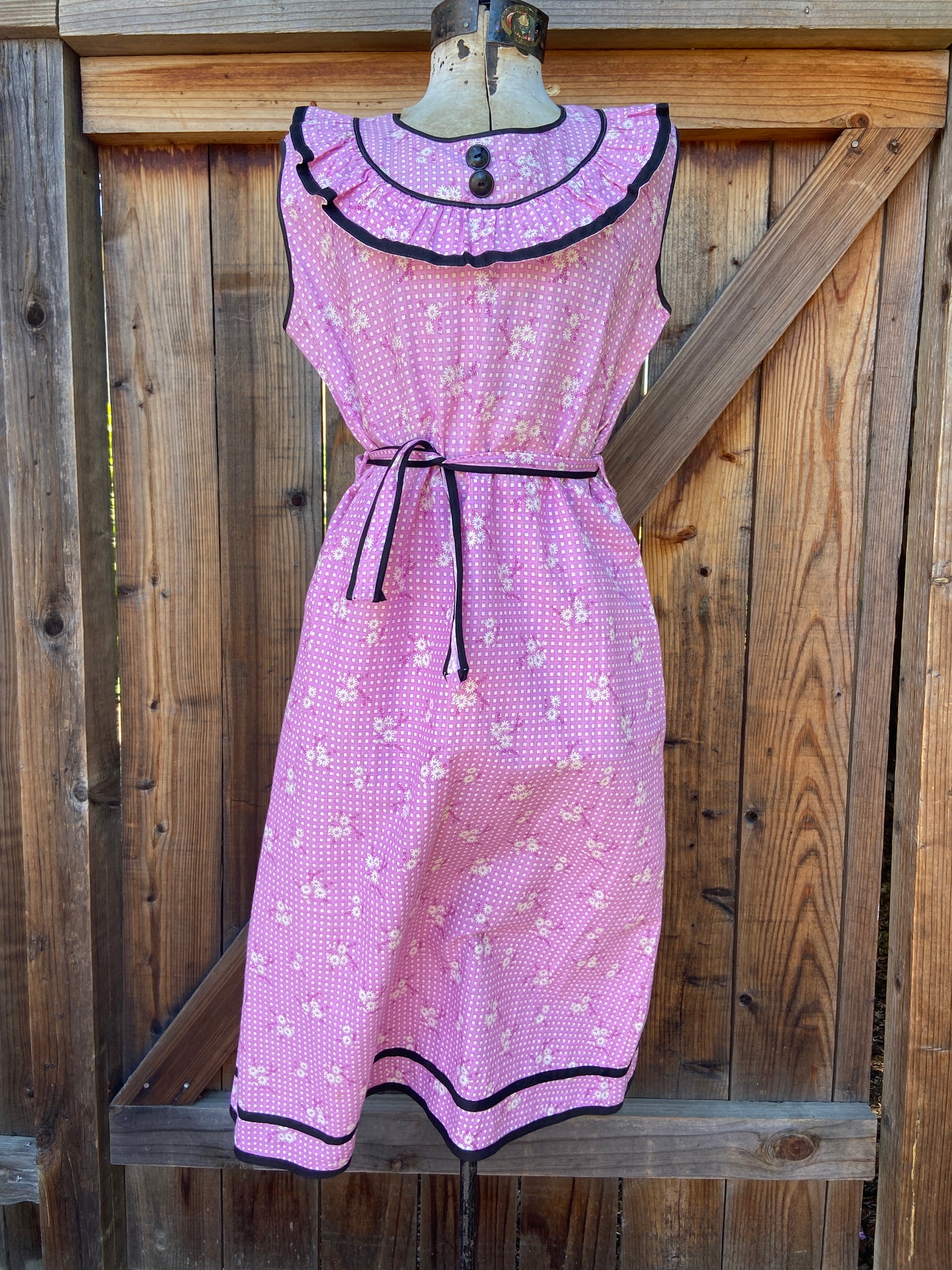 1930s NRA Ruffle Floral House Dress